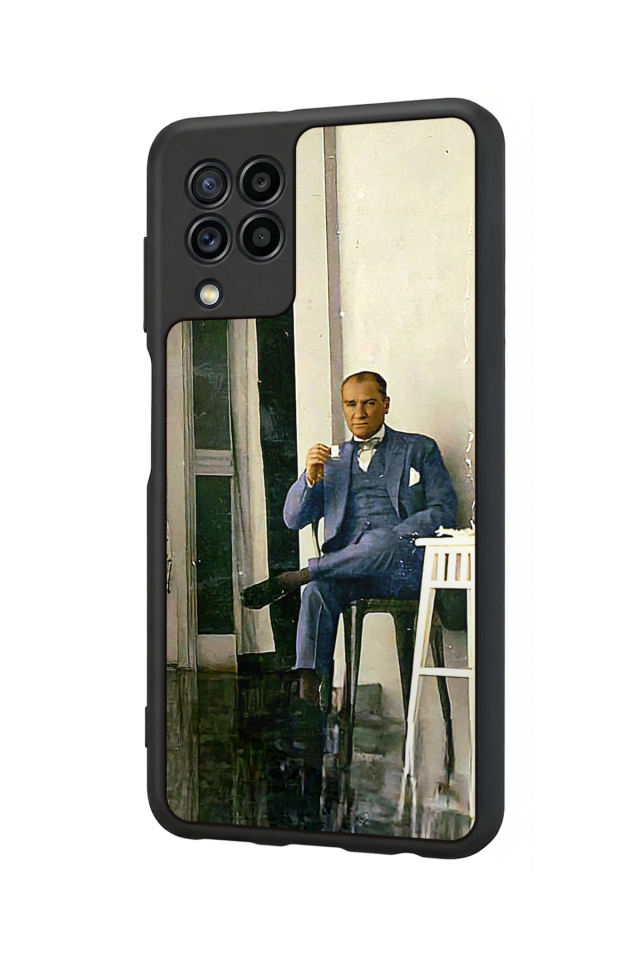 Samsung Galaxy M32 Uyumlu Mustafa Kemal Ataturk Tasarımlı Glossy Premium Kılıf