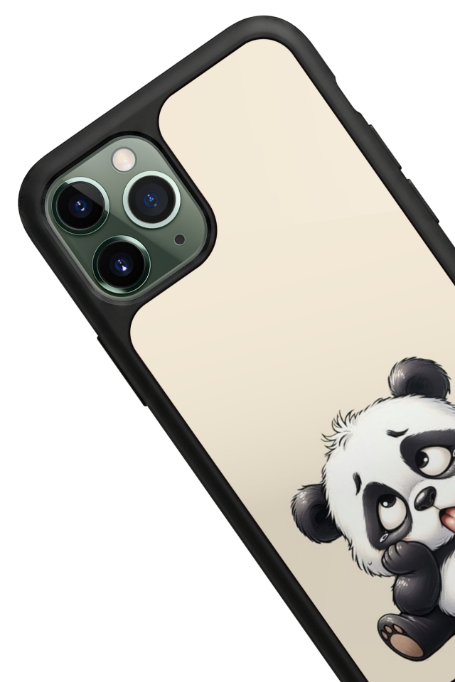 iPhone 11 Pro Uyumlu Panda Tasarımlı Glossy Premium Kılıf