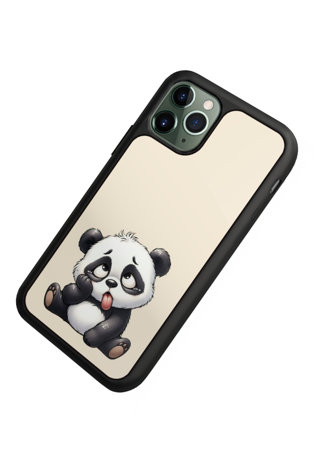 iPhone 11 Pro Uyumlu Panda Tasarımlı Glossy Premium Kılıf