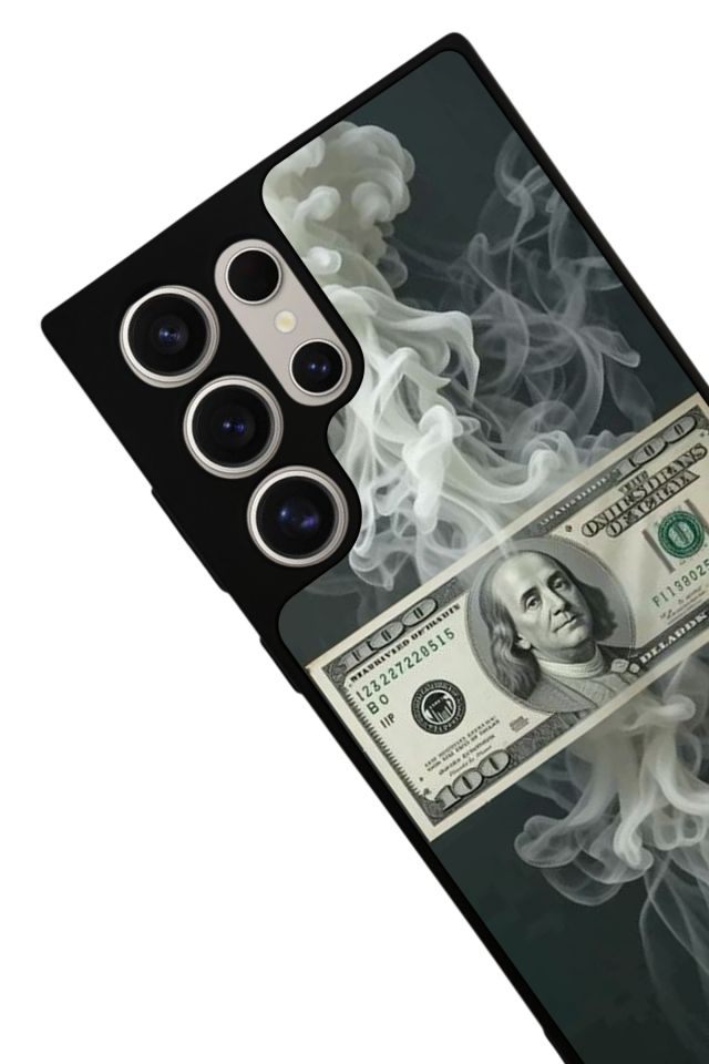 Samsung Galaxy S22 Ultra Uyumlu Para Tasarımlı Glossy Premium Kılıf