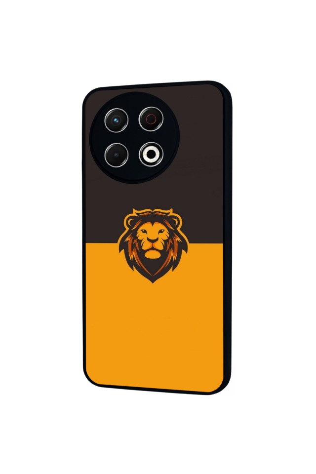 Tecno Spark 30 Pro Uyumlu Aslan Tasarımlı Glossy Premium Kılıf