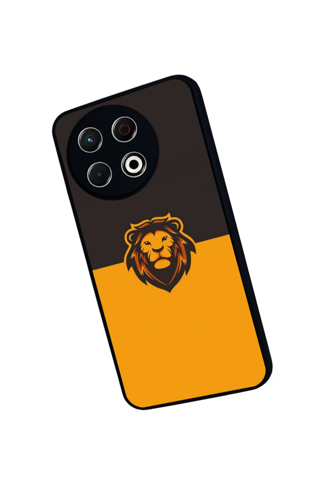 Tecno Spark 30 Pro Uyumlu Aslan Tasarımlı Glossy Premium Kılıf