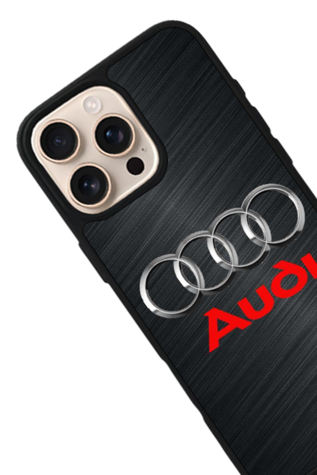 iPhone 15 Pro Uyumlu Audi Tasarımlı Glossy Premium Kılıf