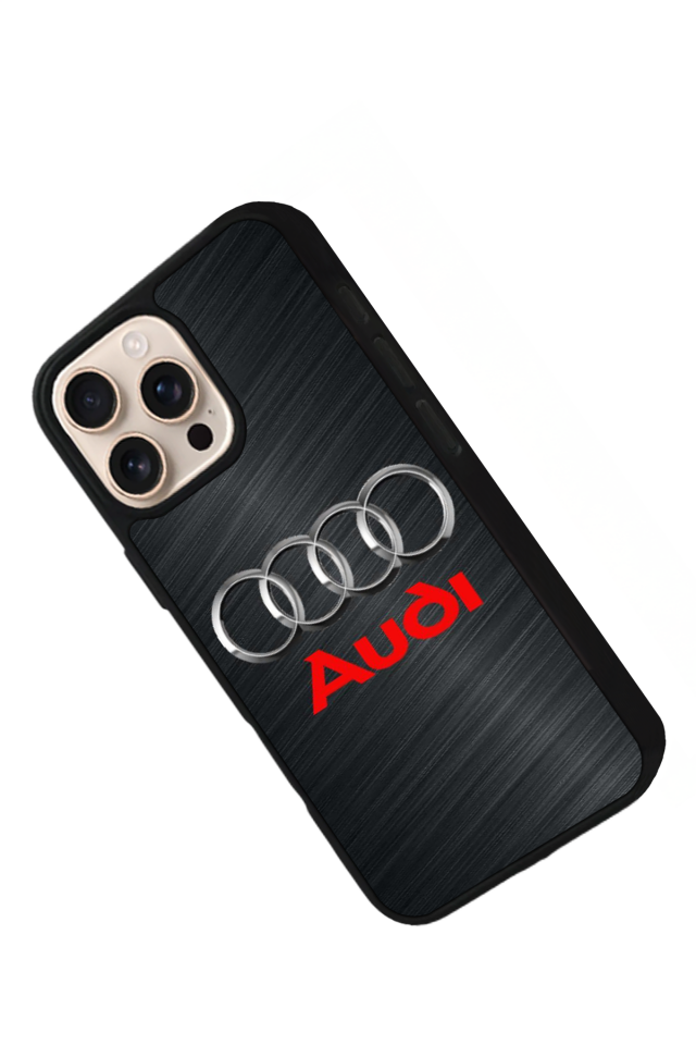 iPhone 15 Pro Uyumlu Audi Tasarımlı Glossy Premium Kılıf