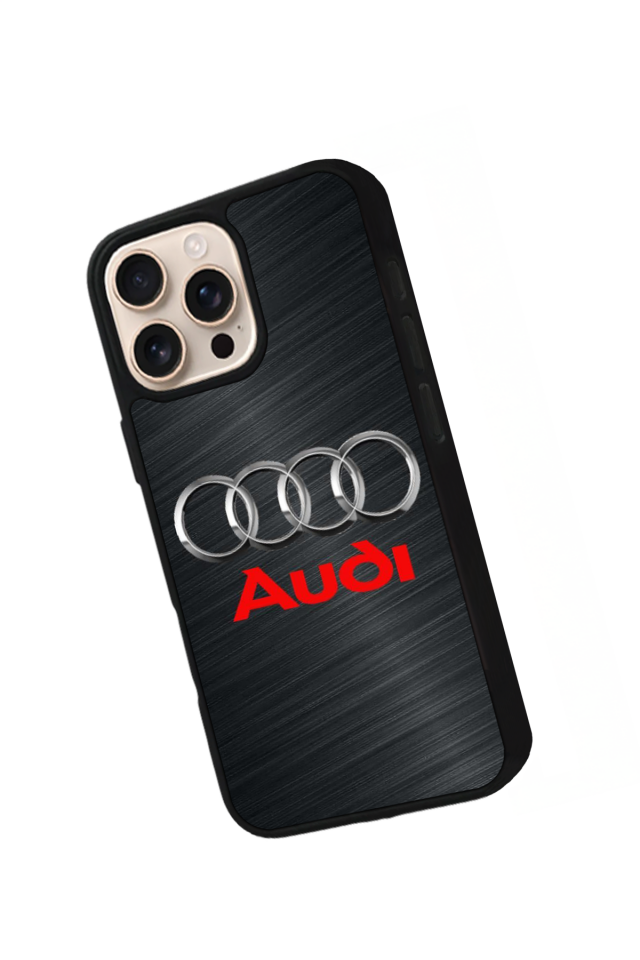 iPhone 15 Pro Uyumlu Audi Tasarımlı Glossy Premium Kılıf