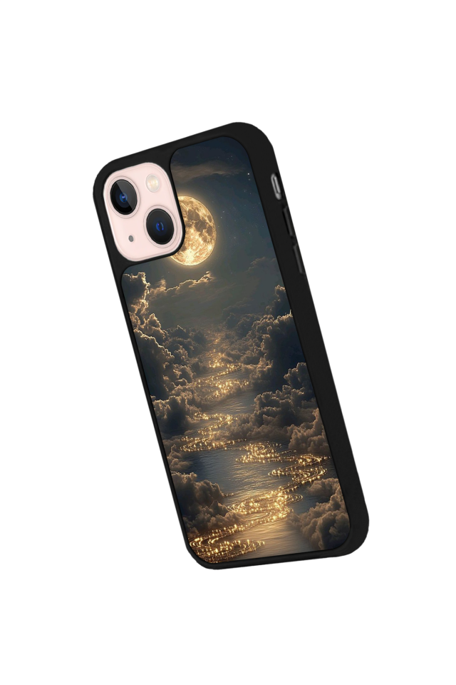 iPhone 13 Mini Uyumlu Ay Tasarımlı Glossy Premium Kılıf
