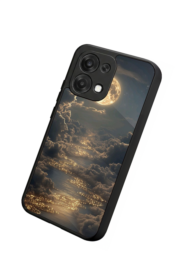 Oppo A6 Pro Uyumlu Ay Tasarımlı Glossy Premium Kılıf