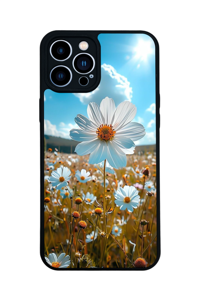 iPhone 13 Pro Max Uyumlu Cicek Tasarımlı Glossy Premium Kılıf