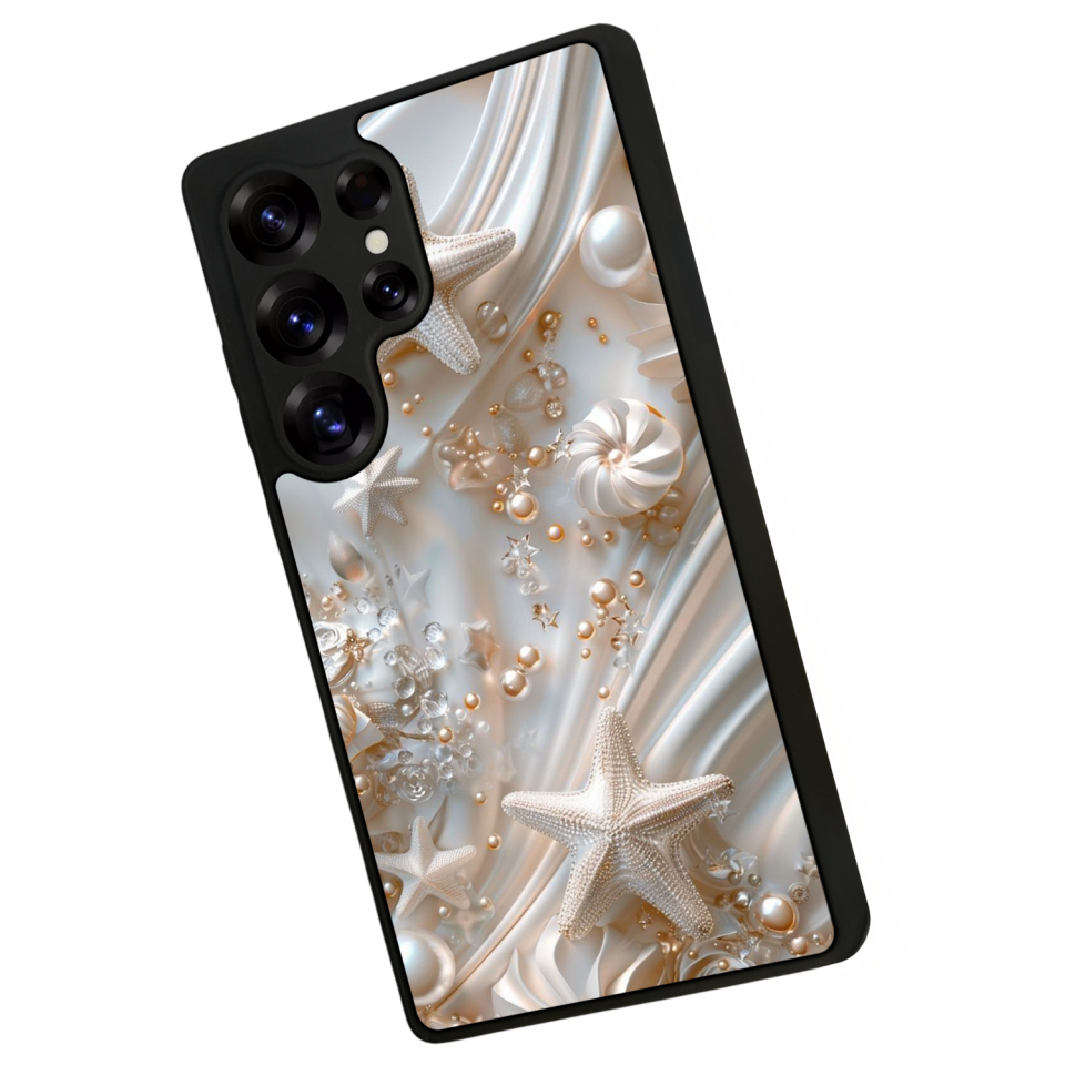 Samsung Galaxy S25 Ultra Uyumlu  İnci Tasarımlı Glossy Premium Kılıf