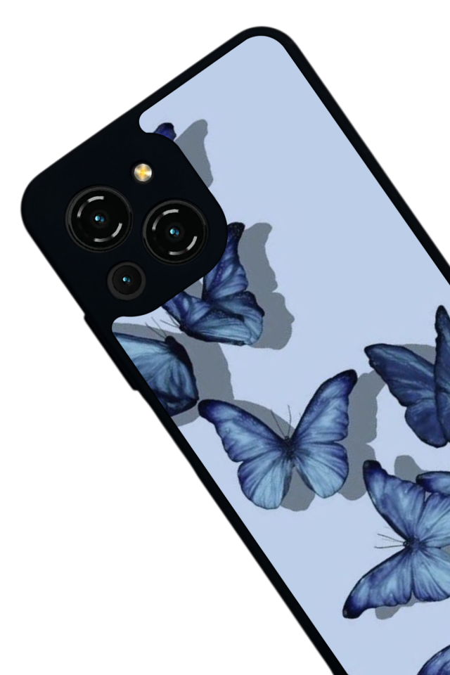 Reeder S23 Pro Max Uyumlu Kelebek Tasarımlı Glossy Premium Kılıf