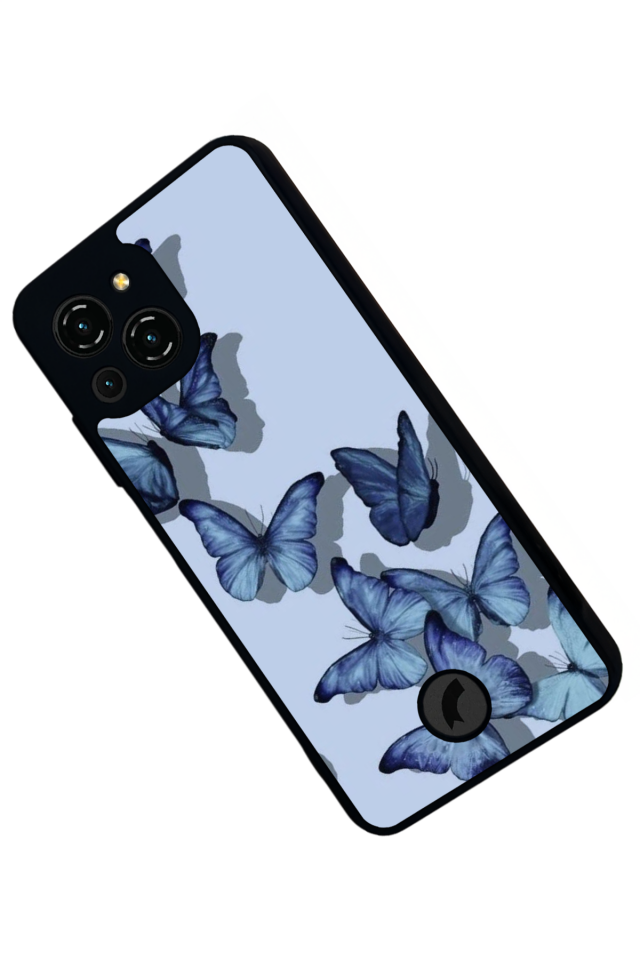 Reeder S23 Pro Max Uyumlu Kelebek Tasarımlı Glossy Premium Kılıf