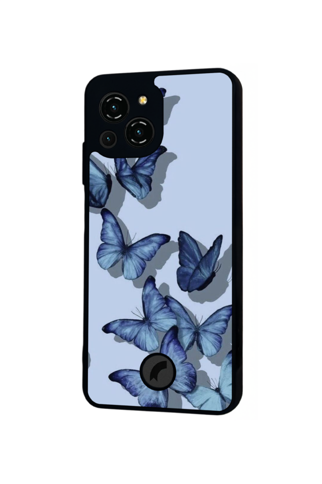 Reeder S23 Pro Max Uyumlu Kelebek Tasarımlı Glossy Premium Kılıf