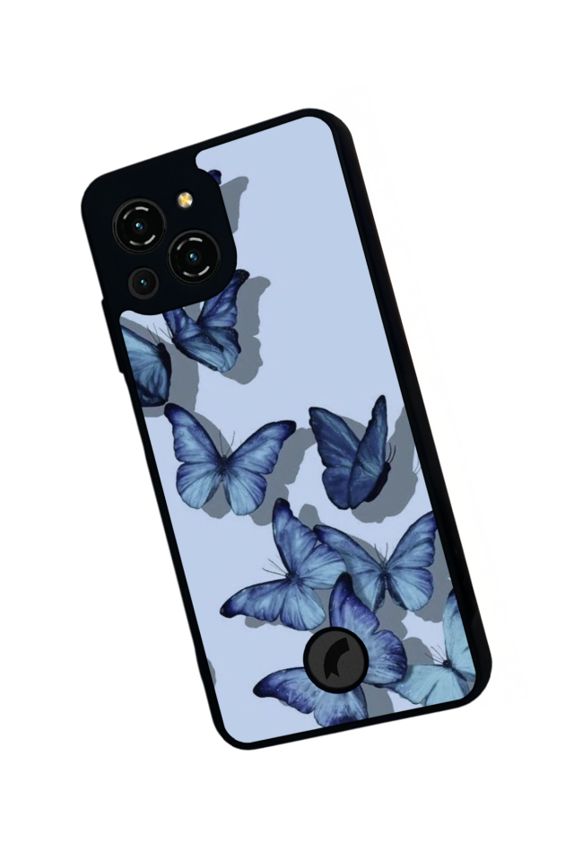 Reeder S23 Pro Max Uyumlu Kelebek Tasarımlı Glossy Premium Kılıf