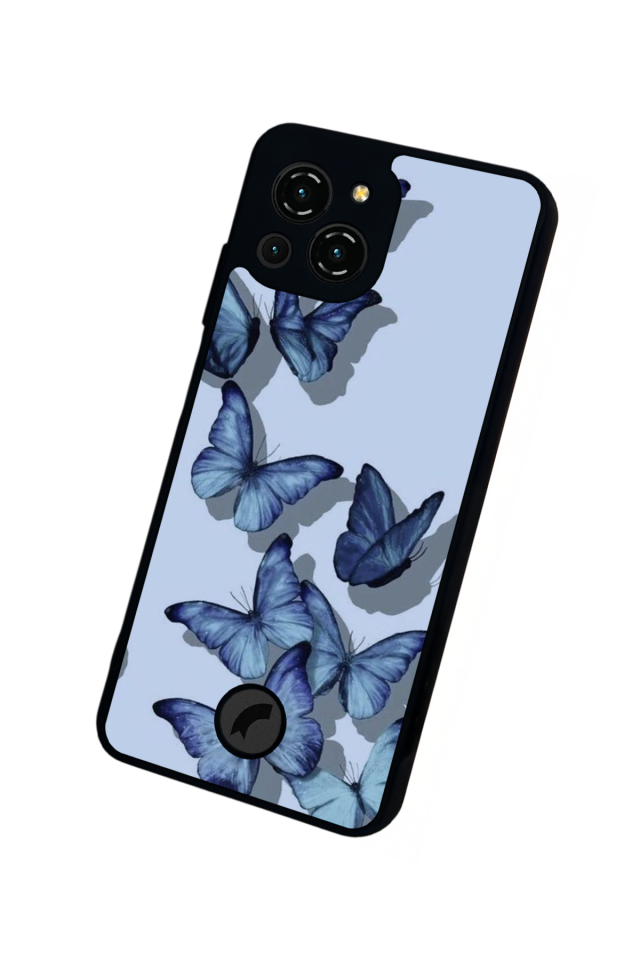 Reeder S23 Pro Max Uyumlu Kelebek Tasarımlı Glossy Premium Kılıf
