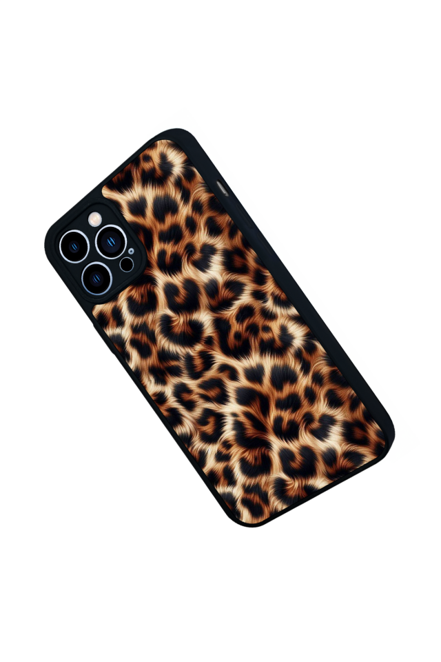 iPhone 12 Pro Max Uyumlu Leopar Tasarımlı Glossy Premium Kılıf