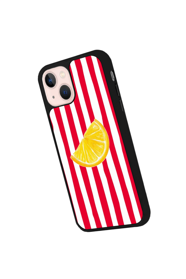 iPhone 13/14 Uyumlu Limon Tasarımlı Glossy Premium Kılıf
