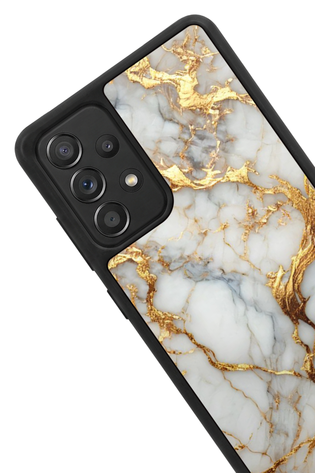 Samsung Galaxy A72 Uyumlu Mermer Marble Tasarımlı Glossy Premium Kılıf