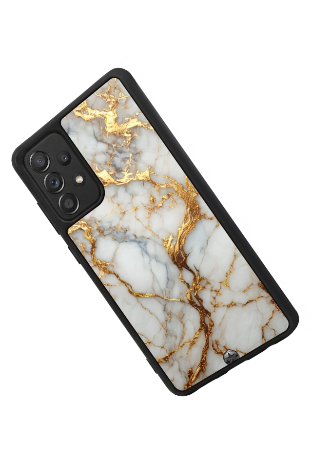 Samsung Galaxy A72 Uyumlu Mermer Marble Tasarımlı Glossy Premium Kılıf