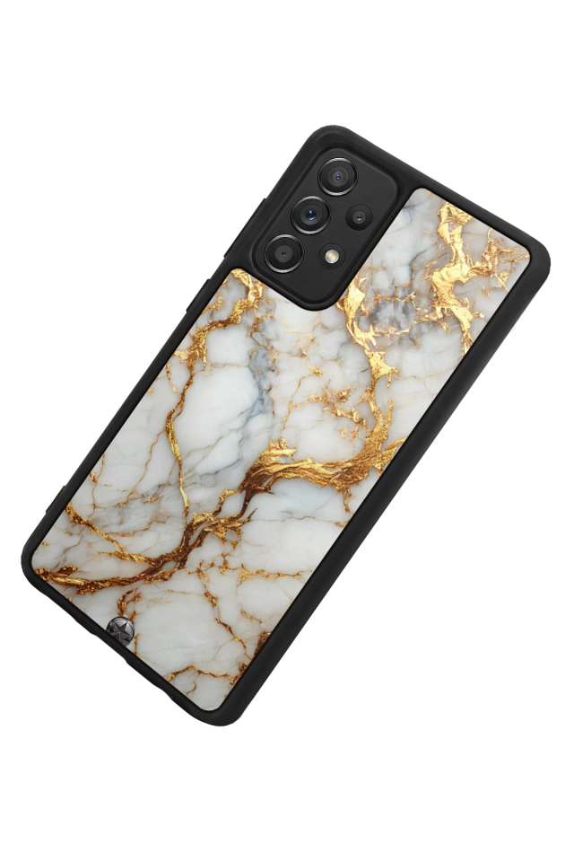 Samsung Galaxy A72 Uyumlu Mermer Marble Tasarımlı Glossy Premium Kılıf