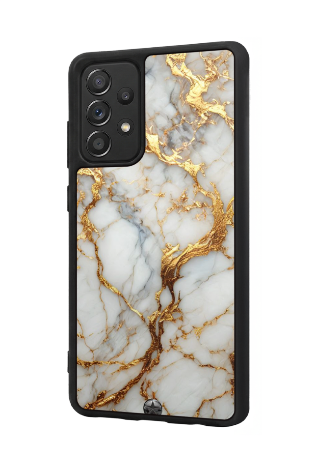 Samsung Galaxy A72 Uyumlu Mermer Marble Tasarımlı Glossy Premium Kılıf