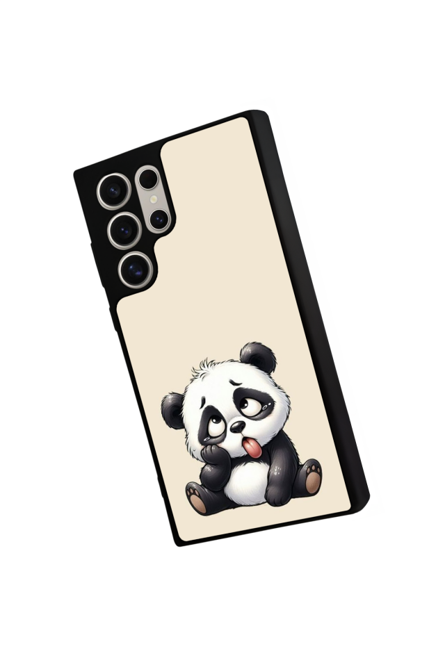 Samsung Galaxy S23 Ultra Uyumlu Panda Tasarımlı Glossy Premium Kılıf