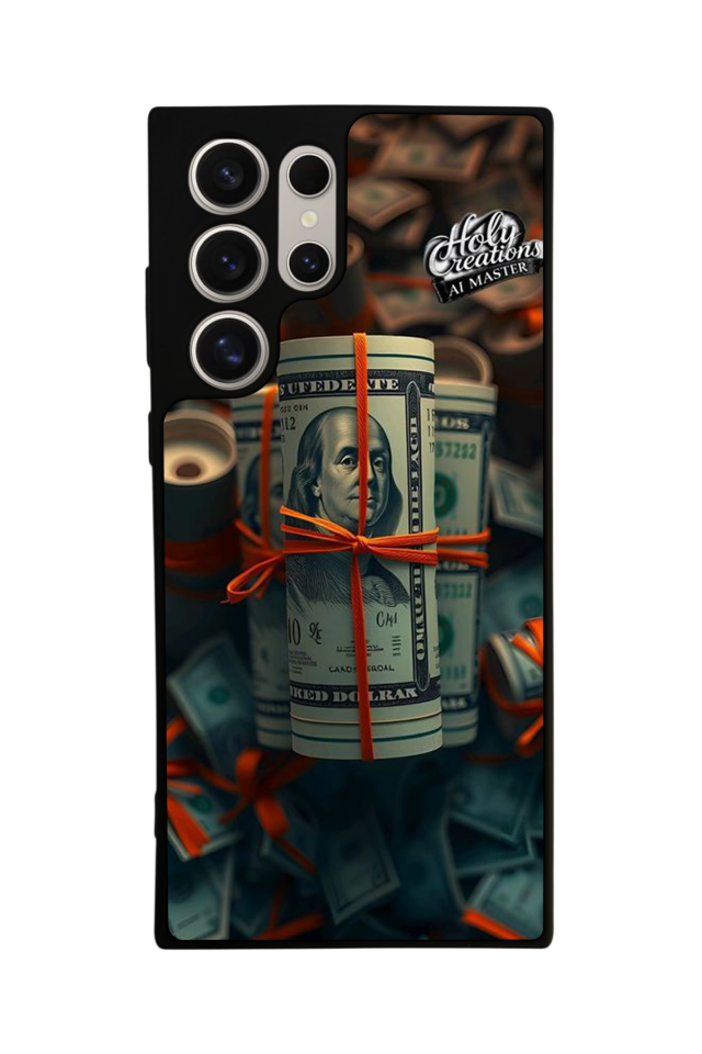 Samsung Galaxy S22 Ultra Uyumlu Para Tasarımlı Glossy Premium Kılıf