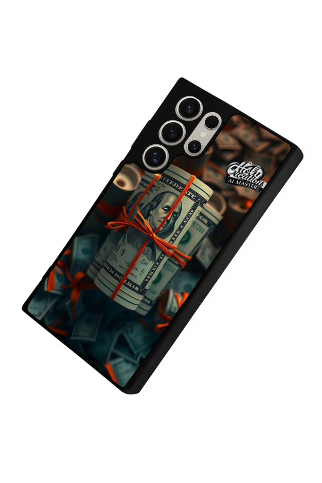 Samsung Galaxy S22 Ultra Uyumlu Para Tasarımlı Glossy Premium Kılıf