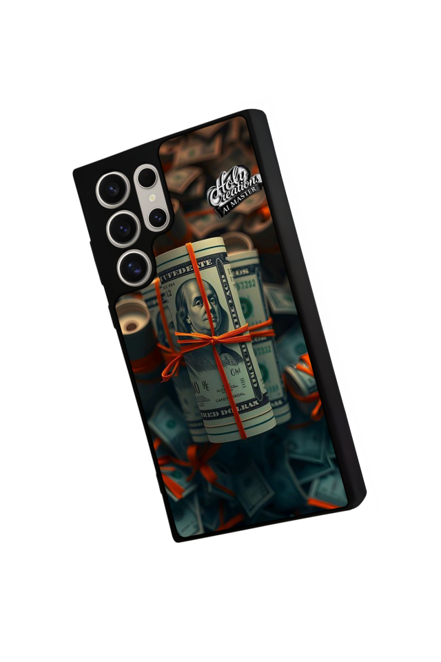 Samsung Galaxy S22 Ultra Uyumlu Para Tasarımlı Glossy Premium Kılıf