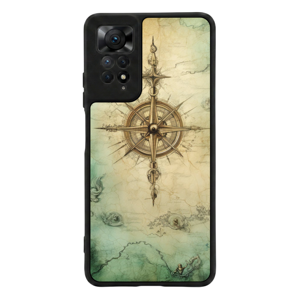 Xiaomi Redmi Note 12 Pro Uyumlu Pusula Tasarımlı Glossy Premium Kılıf