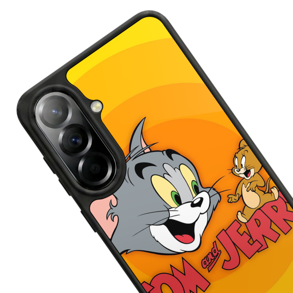Samsung Galaxy A57 Uyumlu Tom And Jerry Tasarımlı Glossy Premium Kılıf