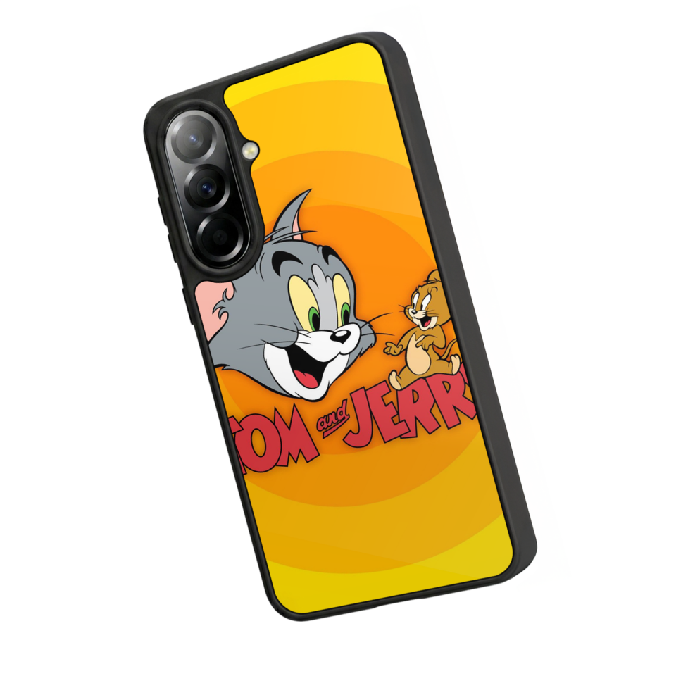 Samsung Galaxy A57 Uyumlu Tom And Jerry Tasarımlı Glossy Premium Kılıf