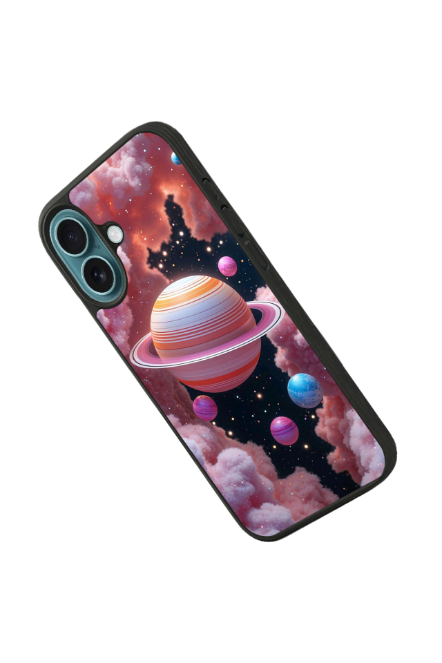 iPhone 16 Plus Uyumlu Uzay Tasarımlı Glossy Premium Kılıf