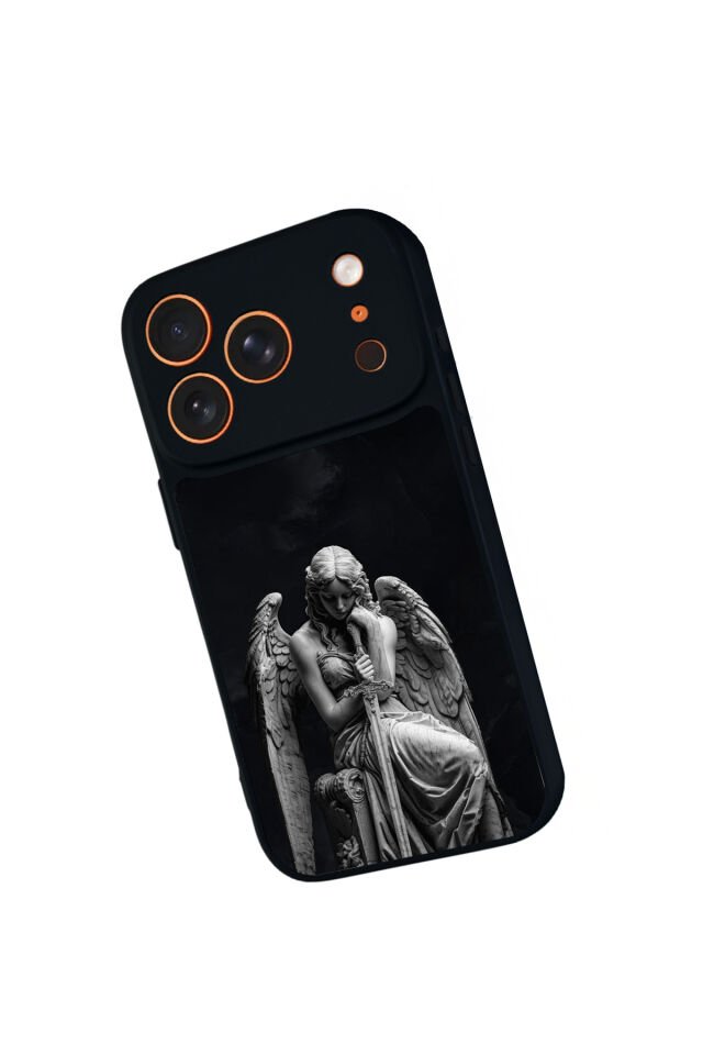 iPhone 17 Pro Uyumlu Melek Tasarımlı Glossy Premium Kılıf