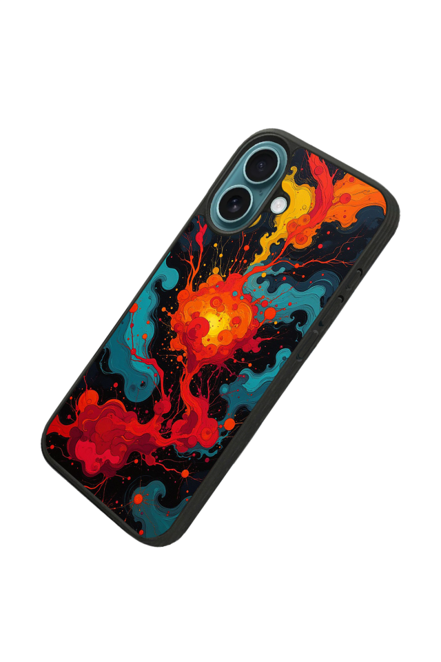 iPhone 16 Uyumlu Abstract Tasarımlı Glossy Premium Kılıf