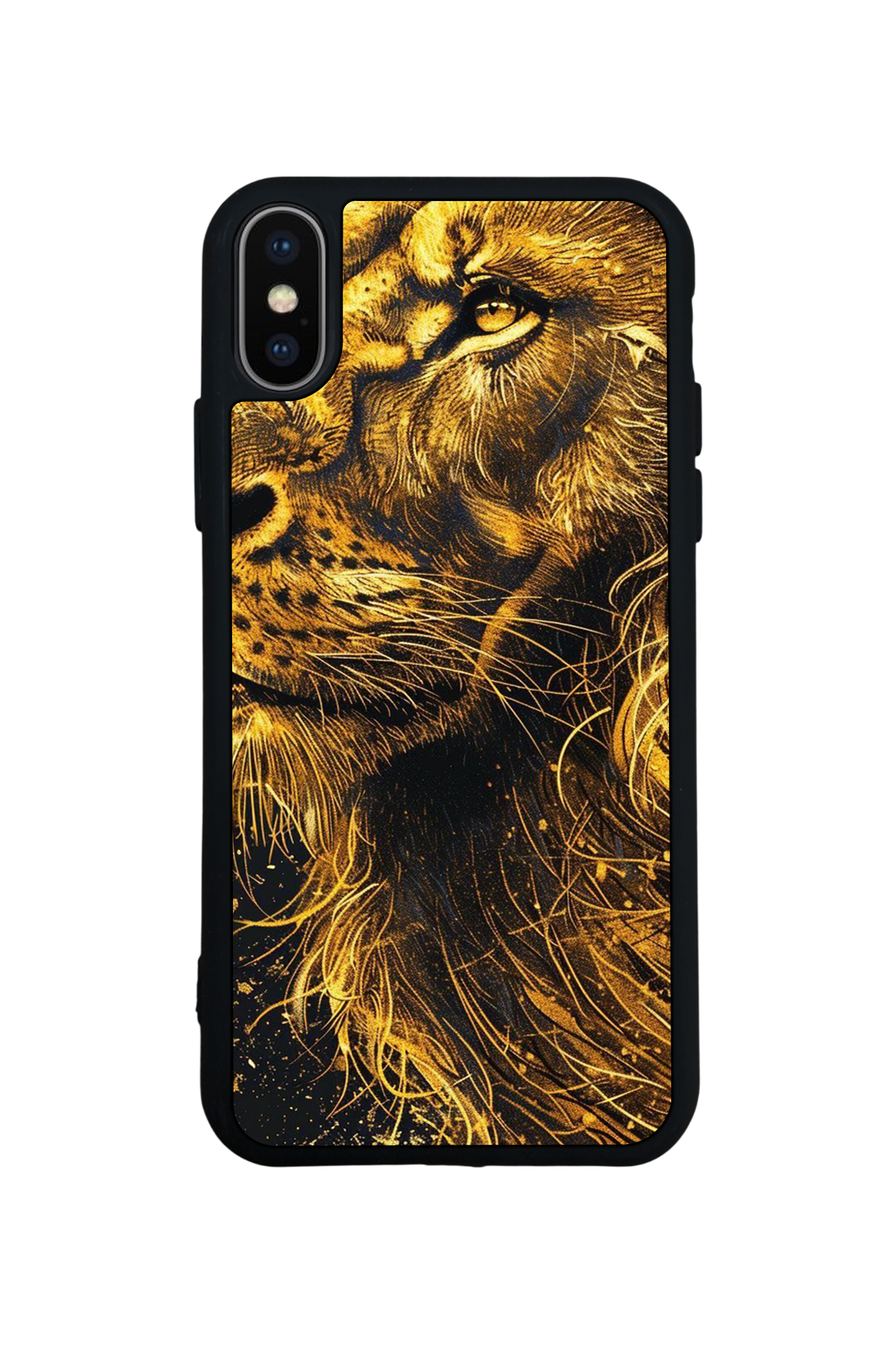 iPhone X/ XS Uyumlu Aslan Tasarımlı Glossy Premium Kılıf