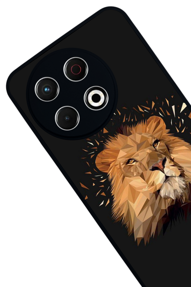 Tecno Spark 30 Pro Uyumlu Aslan Tasarımlı Glossy Premium Kılıf