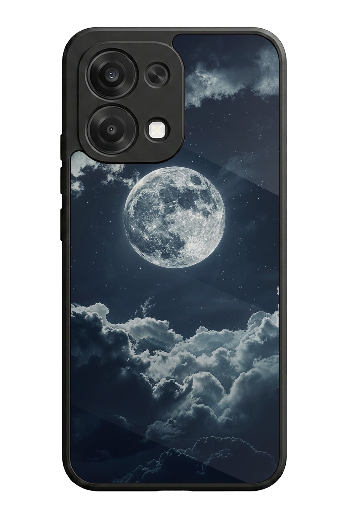 Oppo A6 Pro Uyumlu Ay Tasarımlı Glossy Premium Kılıf