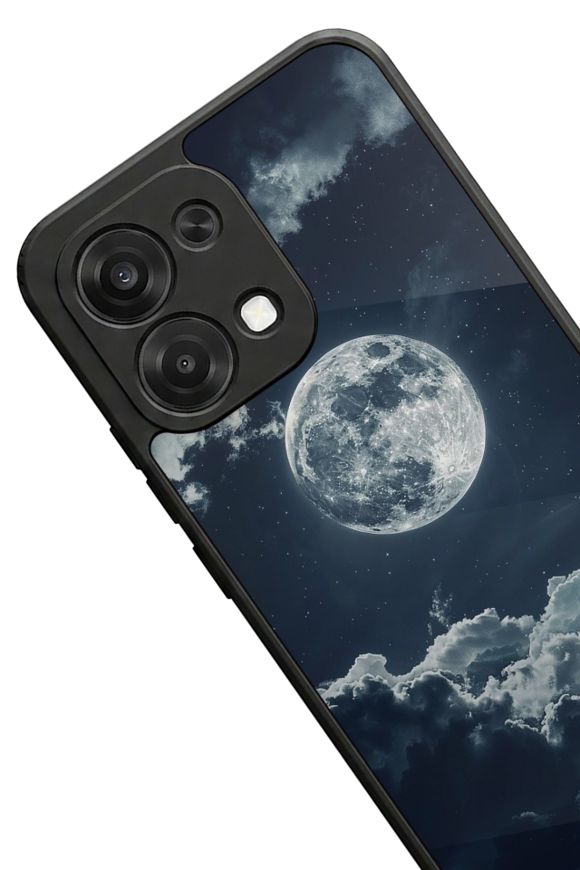 Oppo A6 Pro Uyumlu Ay Tasarımlı Glossy Premium Kılıf