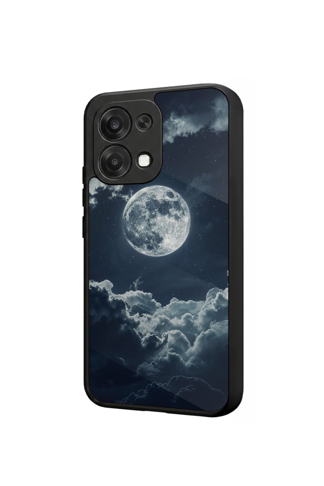Oppo A6 Pro Uyumlu Ay Tasarımlı Glossy Premium Kılıf