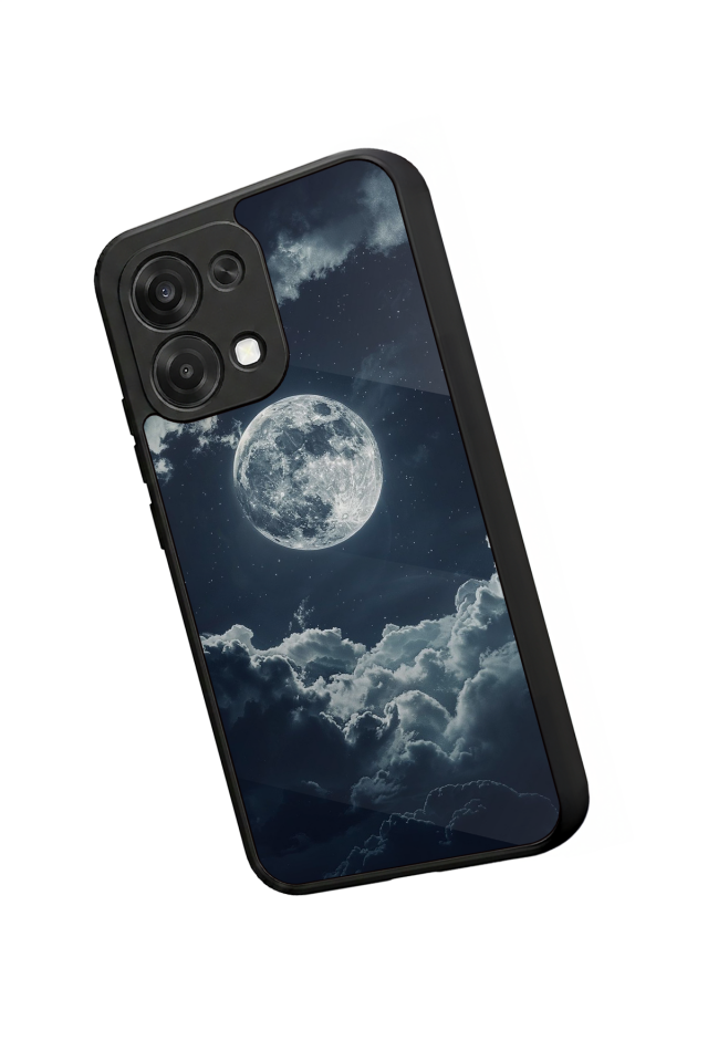 Oppo A6 Pro Uyumlu Ay Tasarımlı Glossy Premium Kılıf