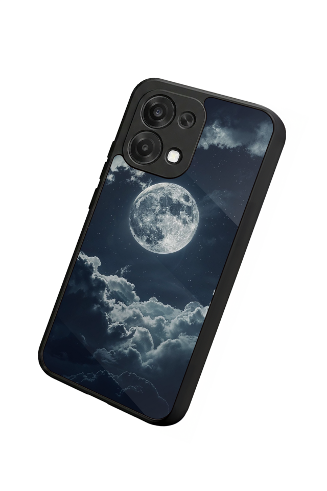 Oppo A6 Pro Uyumlu Ay Tasarımlı Glossy Premium Kılıf