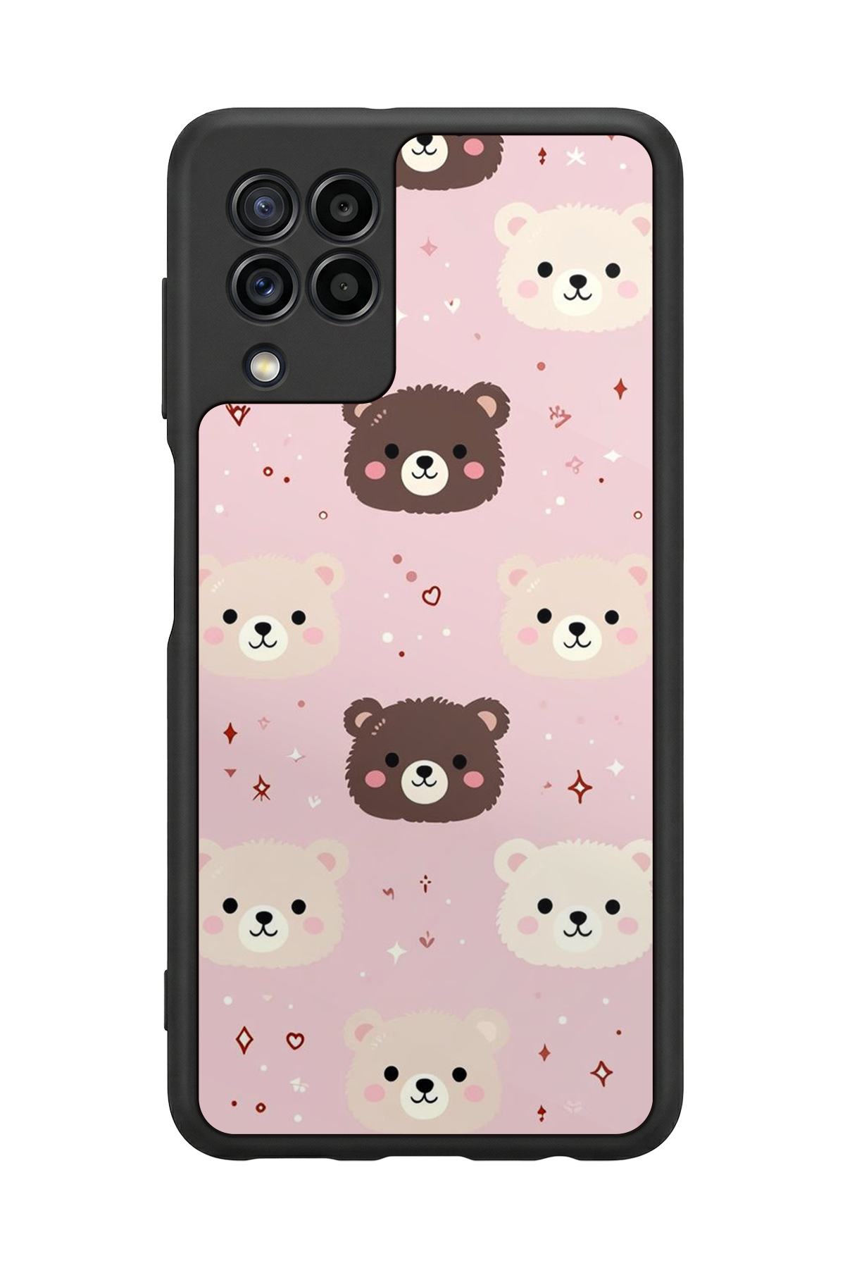 Samsung Galaxy M22 Uyumlu Ayı Tasarımlı Glossy Premium Kılıf