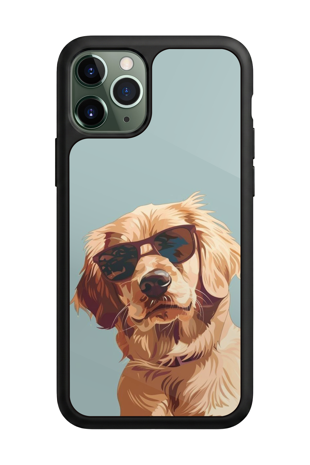 iPhone 11 Pro Max Uyumlu Golden Kopek Tasarımlı Glossy Premium Kılıf