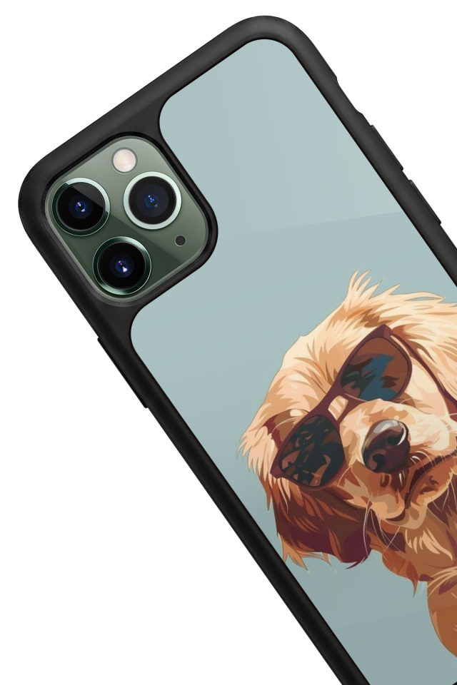 iPhone 11 Pro Max Uyumlu Golden Kopek Tasarımlı Glossy Premium Kılıf