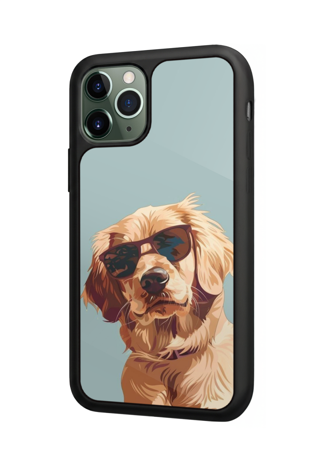 iPhone 11 Pro Max Uyumlu Golden Kopek Tasarımlı Glossy Premium Kılıf