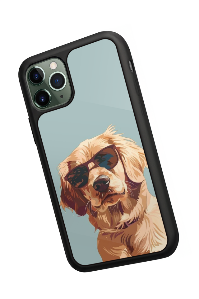 iPhone 11 Pro Max Uyumlu Golden Kopek Tasarımlı Glossy Premium Kılıf