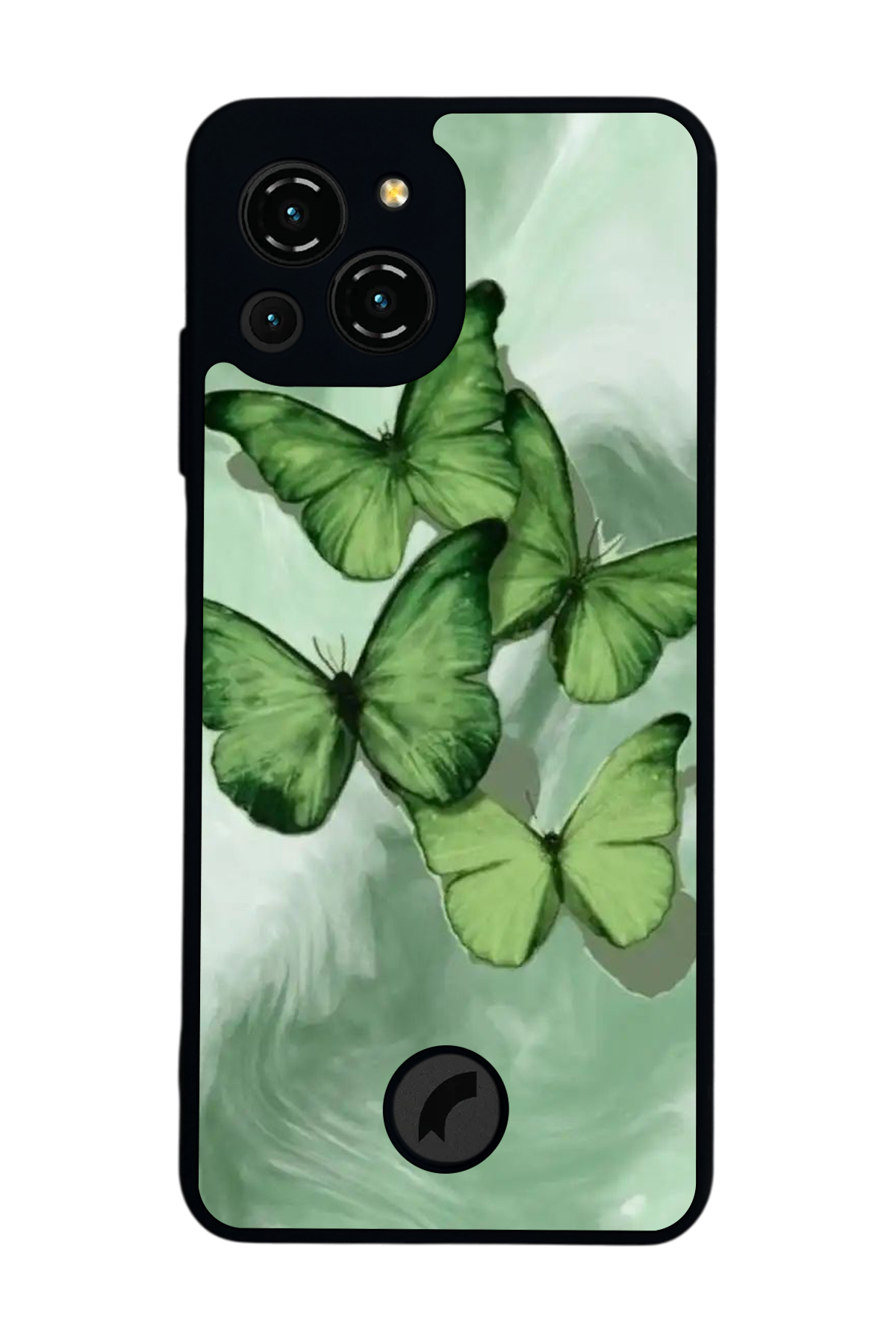 Reeder S23 Pro Max Uyumlu Kelebek Tasarımlı Glossy Premium Kılıf