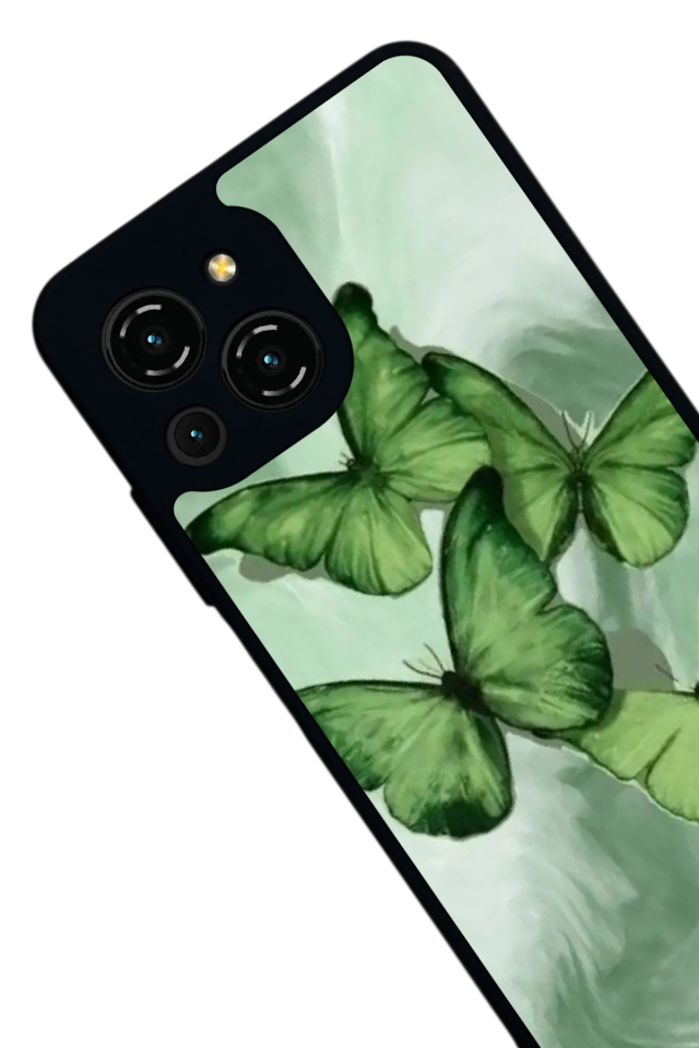 Reeder S23 Pro Max Uyumlu Kelebek Tasarımlı Glossy Premium Kılıf