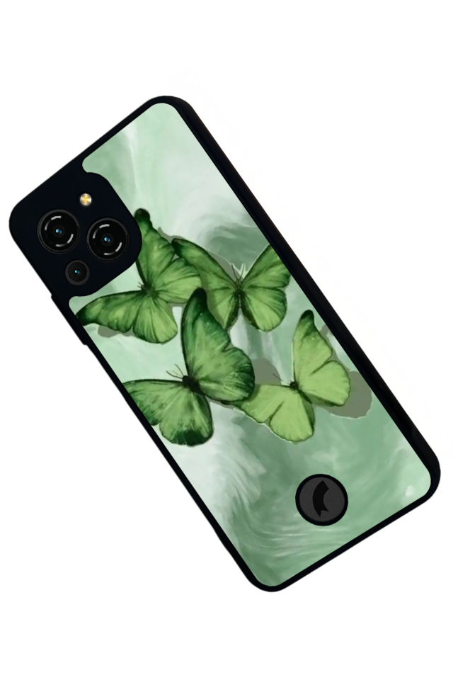 Reeder S23 Pro Max Uyumlu Kelebek Tasarımlı Glossy Premium Kılıf