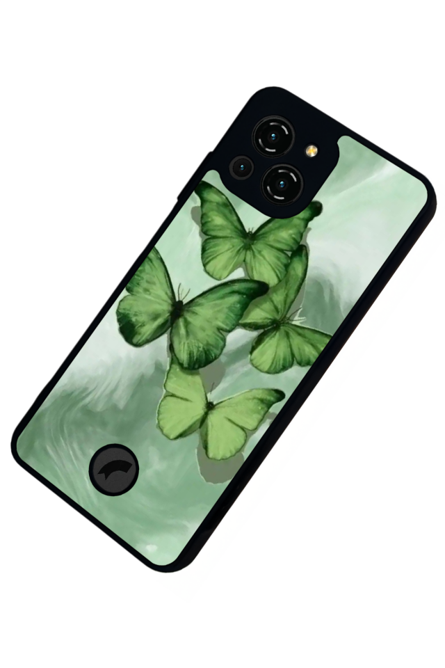 Reeder S23 Pro Max Uyumlu Kelebek Tasarımlı Glossy Premium Kılıf